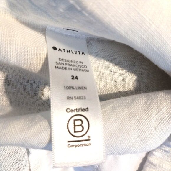 NEW Athleta Cabo Linen Jogger Mid-Rise Semi-Fitted 100% Linen Plus Size 24 - Picture 10 of 12